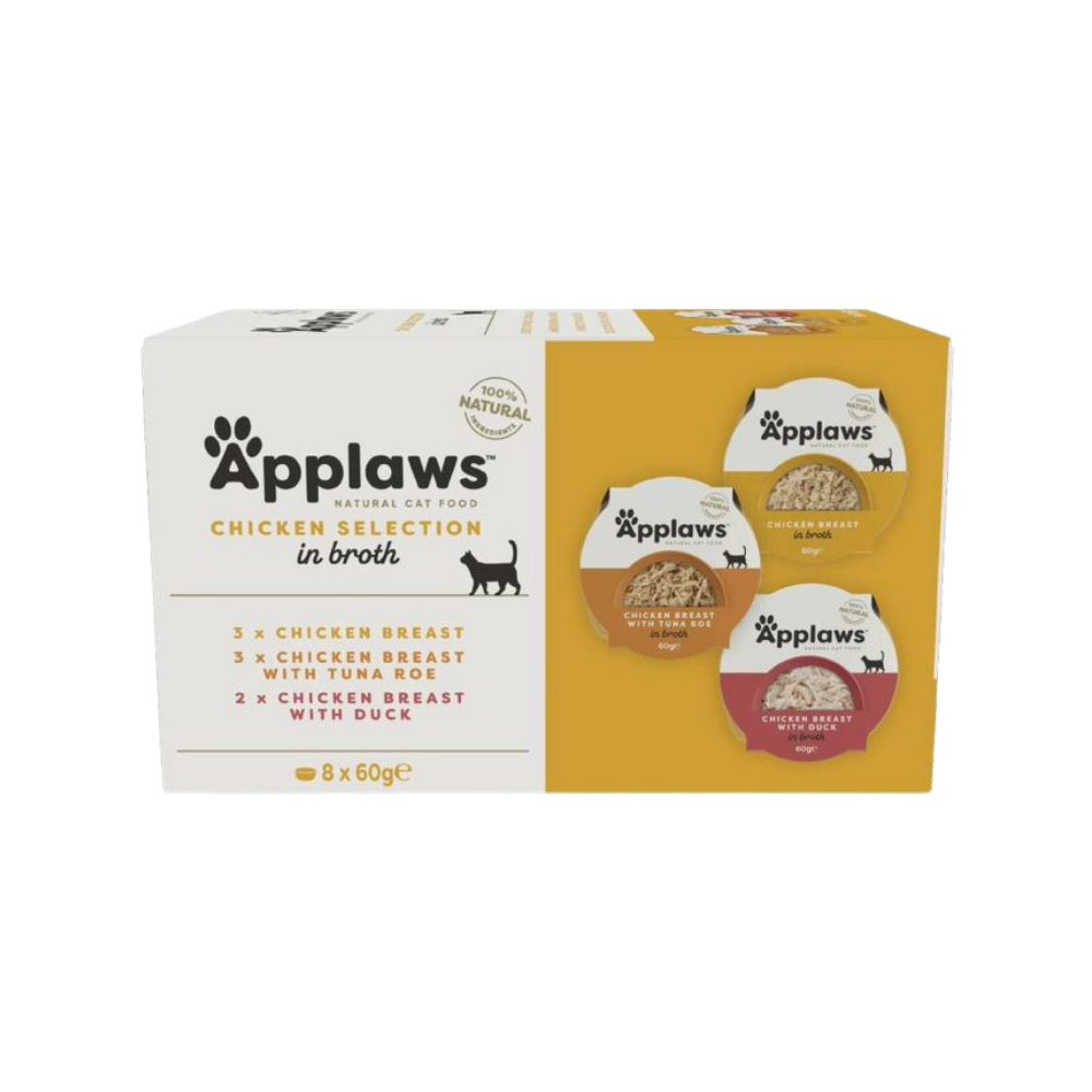 أبلاوز صحون متعددة دجاج متنوع للقطط 8×60غ