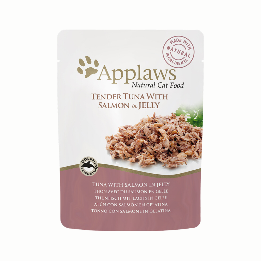 أبلاوز أظرف طعام رطب للقطط - تونا مع السالمون في الجيلي 70غ