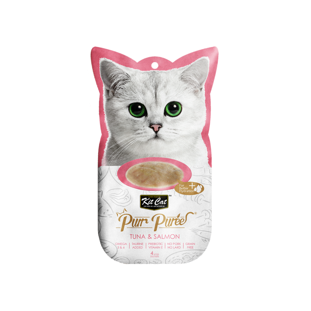 كت كات مكافآت تونا وسلمون مهروس 15غ × 4