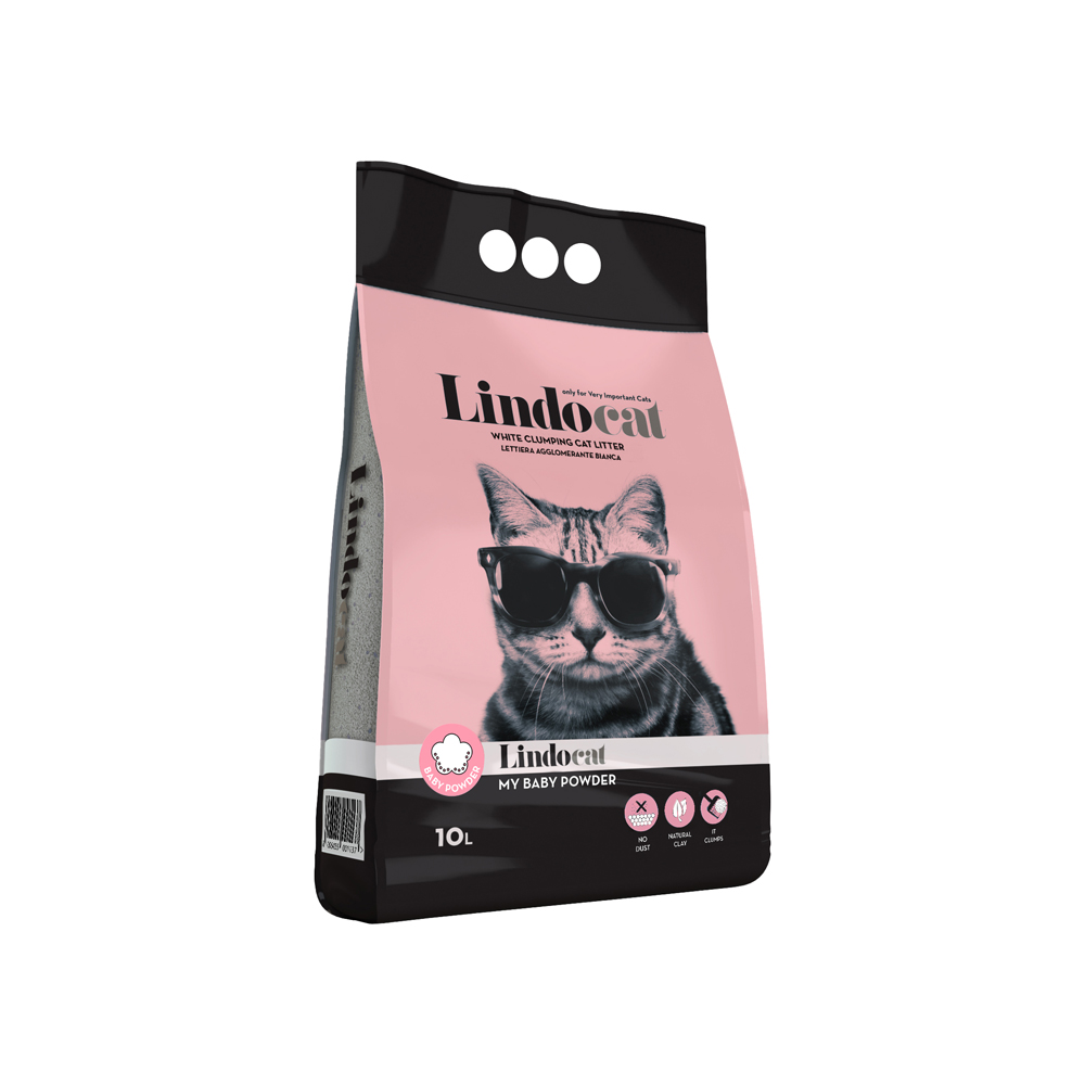 ليندو كات بودرة الأطفال رمل مهد للقطط 10 لتر