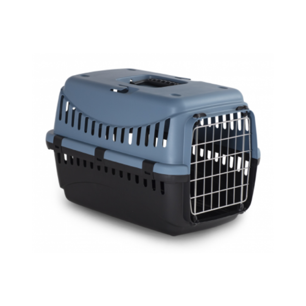 ام بي بيرغامو حامل القطط باب معدني رمادي غامق