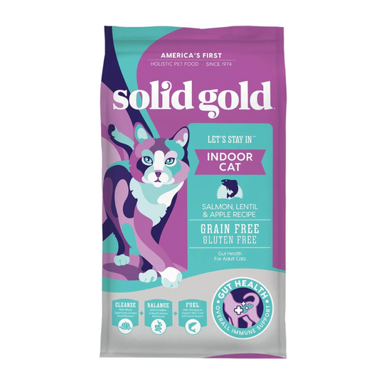 سوليـد جولد ليتس ستاي إن سلمون خالي من الحبوب للقطط 2.72 كغ