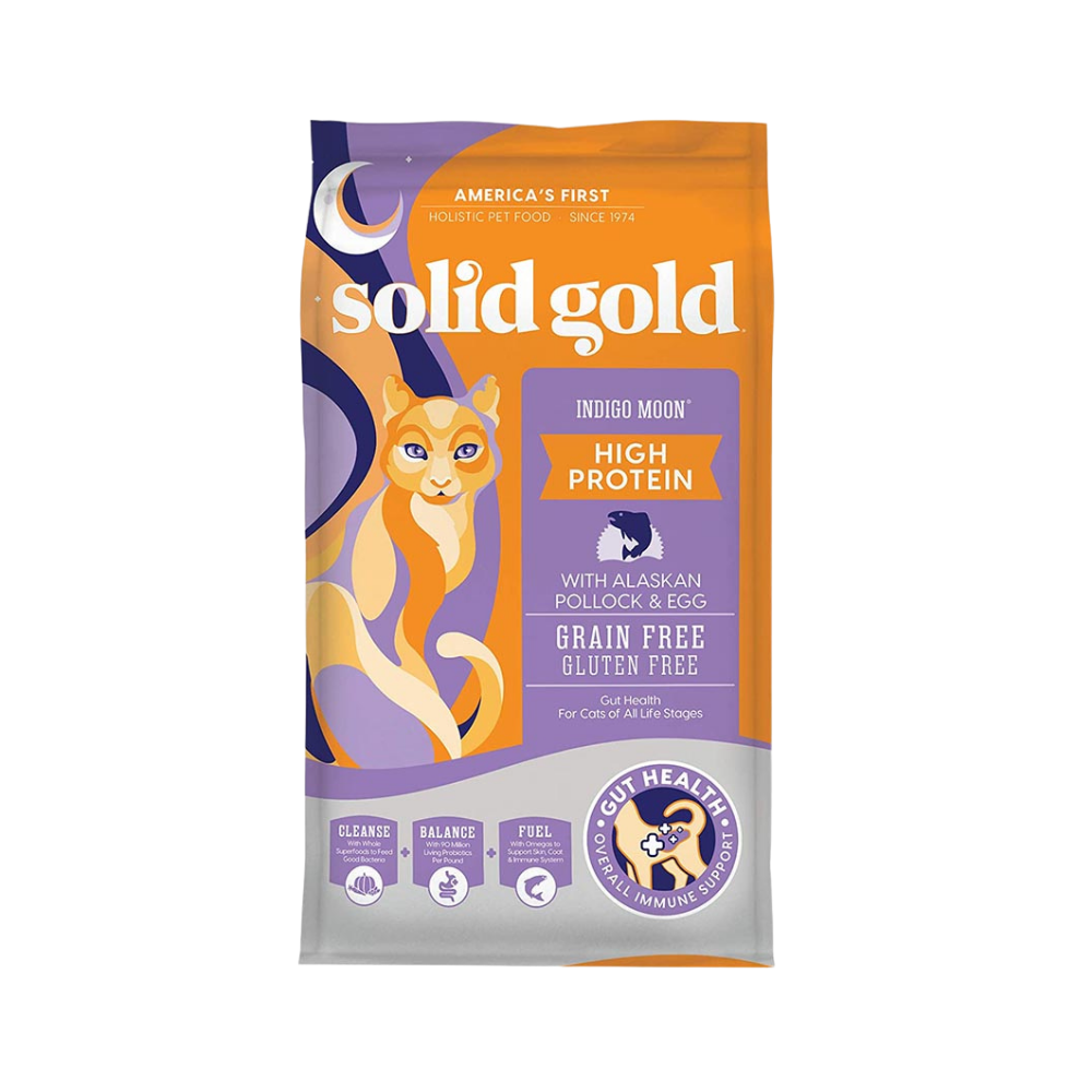 سوليـد جولد اندقو مون سمك الاسكا بولك مع البيض خالي من الحبوب للقطط