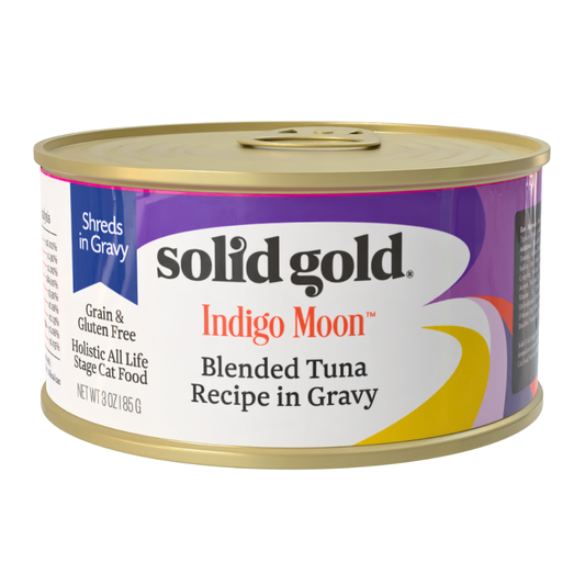 سوليد جولد إنديغو مون طعام رطب للقطط بالتونا المخلوطة بالمرق 85غ