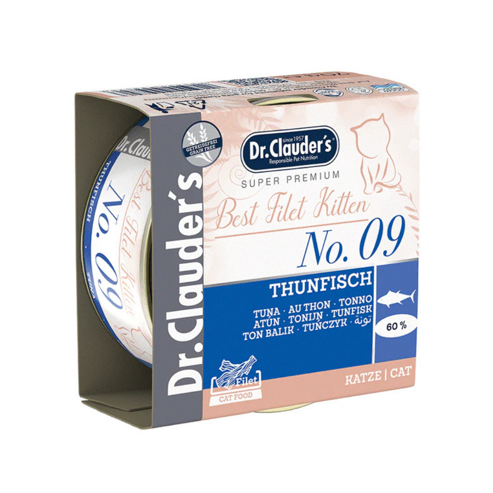 د.كلاودرز معلبات بست فيليه رقم 9 تونة للقطط الصغيرة 70غ