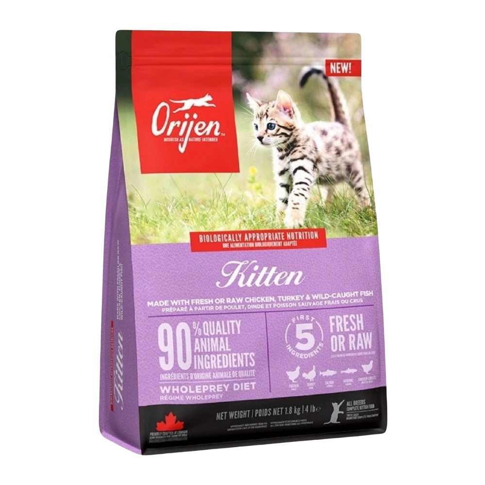 أوريجن طعام جاف بالدجاج والديك الرومي والأسماك للقطط الصغيرة