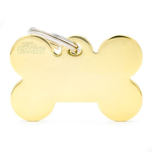 قلادة نحاسية لون ذهبي على شكل عظمة