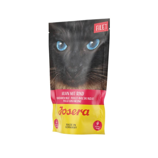 جوسيرا طعام رطب للقطط البالغة بنكهة فيليه الدجاج واللحم البقري 70غ