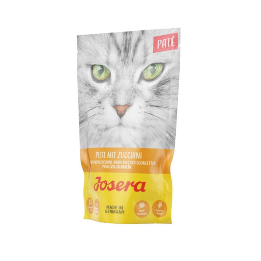 جوسيرا طعام رطب مهروس للقطط البالغة بنكهة الديك الرومي والكوسة 85غ