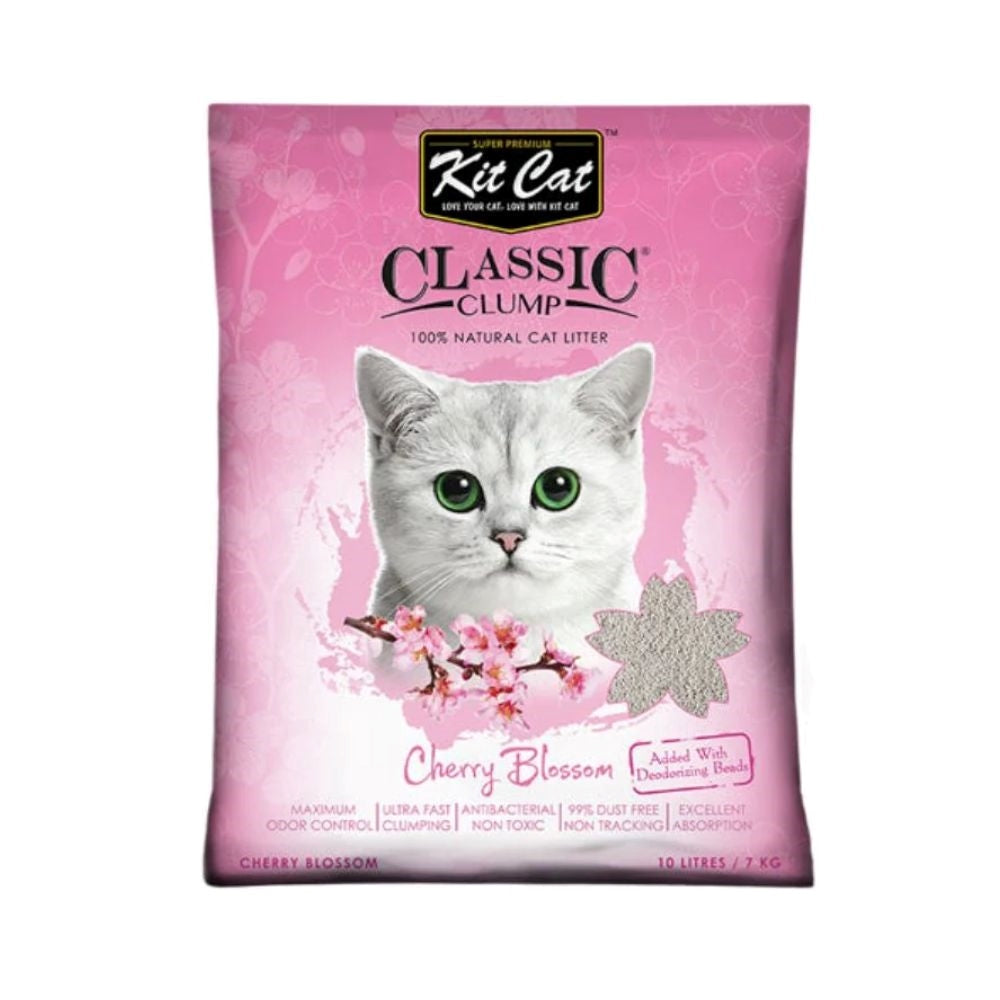 كت كات رمل كلاسيك للقطط برائحة زهر الكرز
