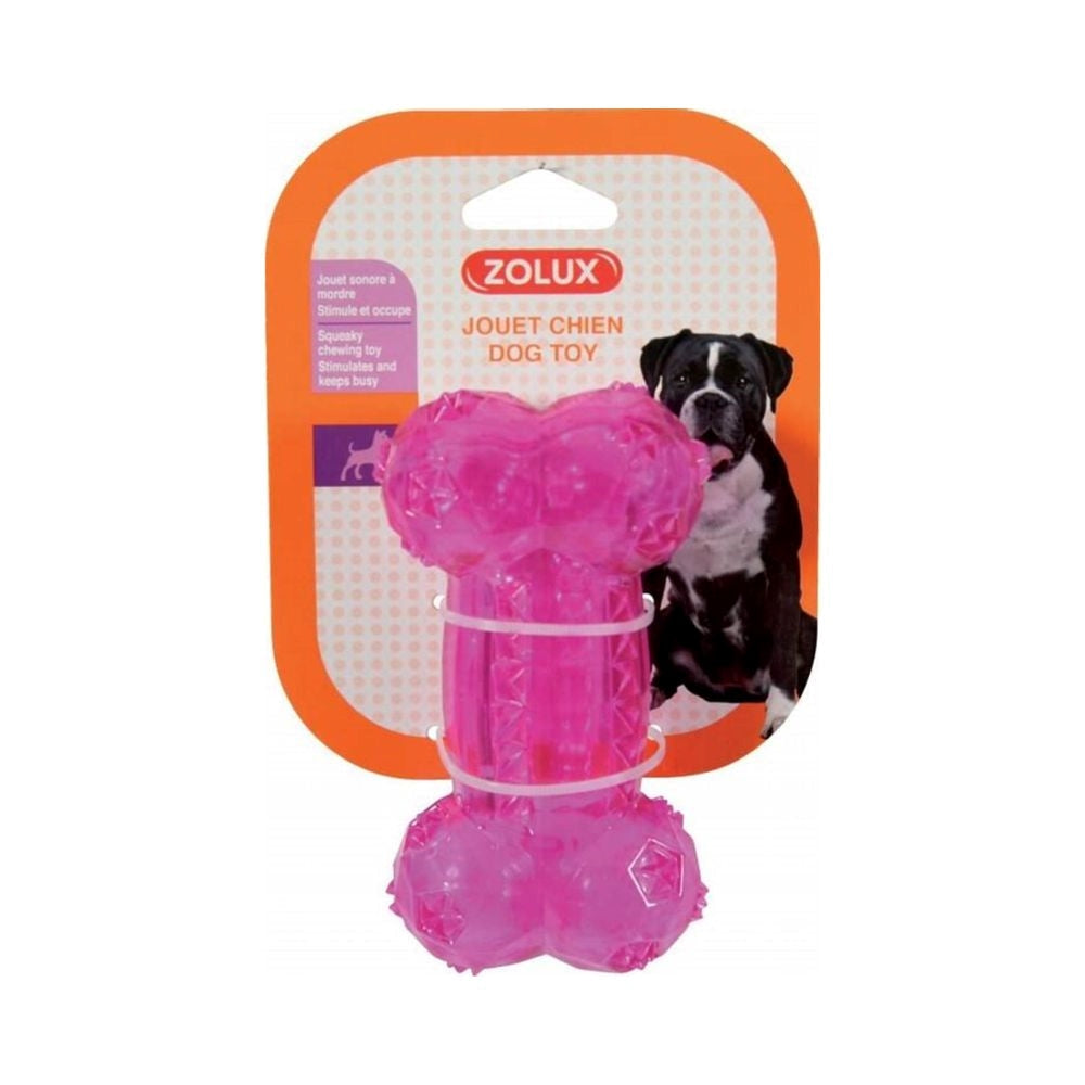 زولكس عضاضة شكل عضمة 12سم لعبة للكلاب عنابي