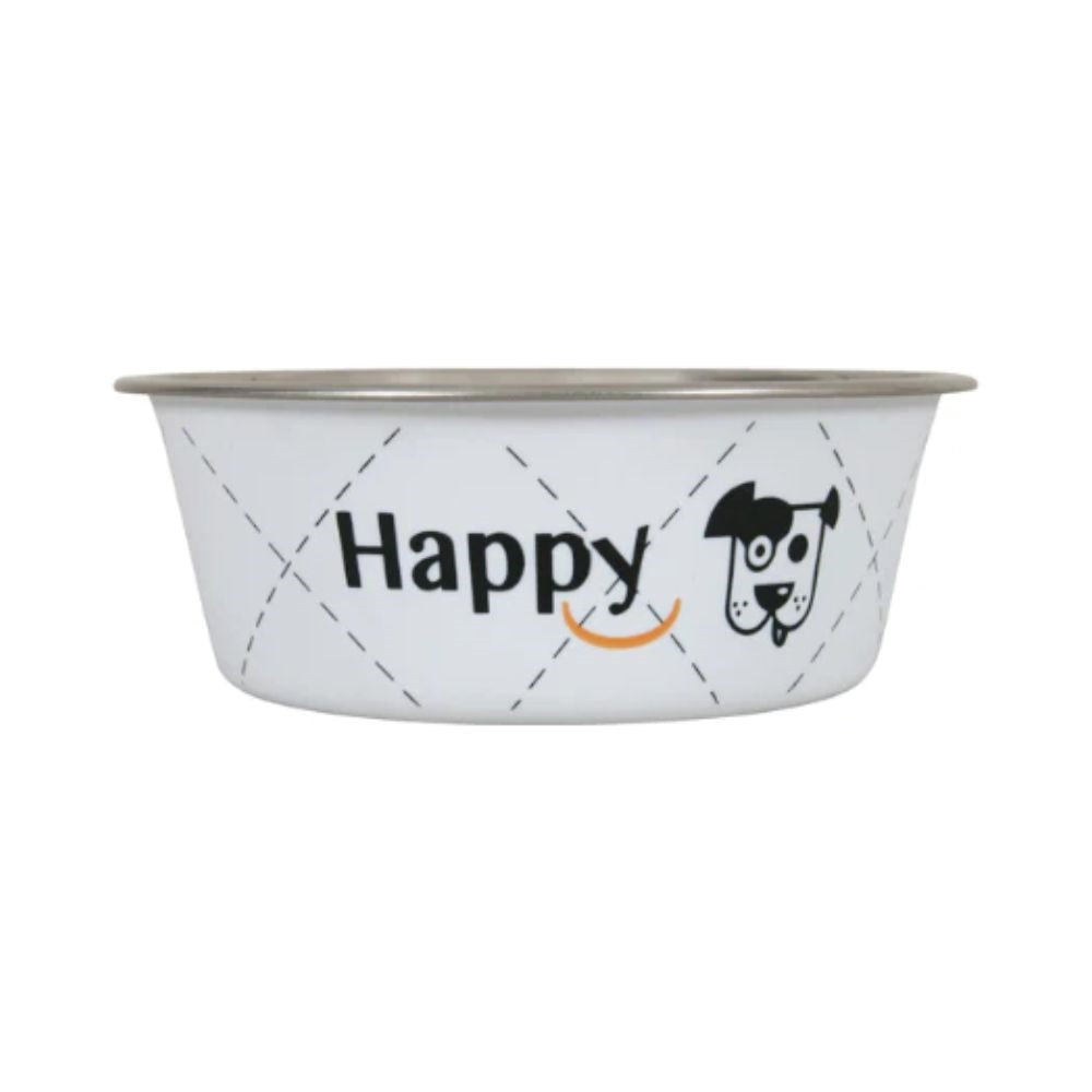 زولكس هابي صحن ستاينلس ستيل مقاوم للصدأ مانع للإنزلاق لون ابيض