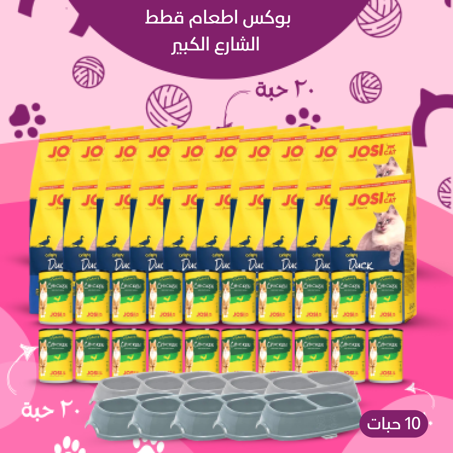 بوكس اطعام قطط الشارع الكبير