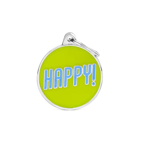 ماي فاميلي قلادة دائرية Happy